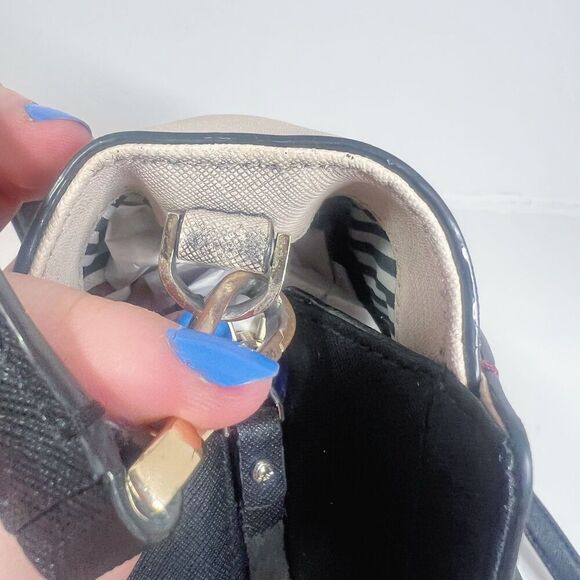 Kate Spade Cameron Street Small Hayden Burgundy Cream Leather Structured Handbag - Picture 14 of 14